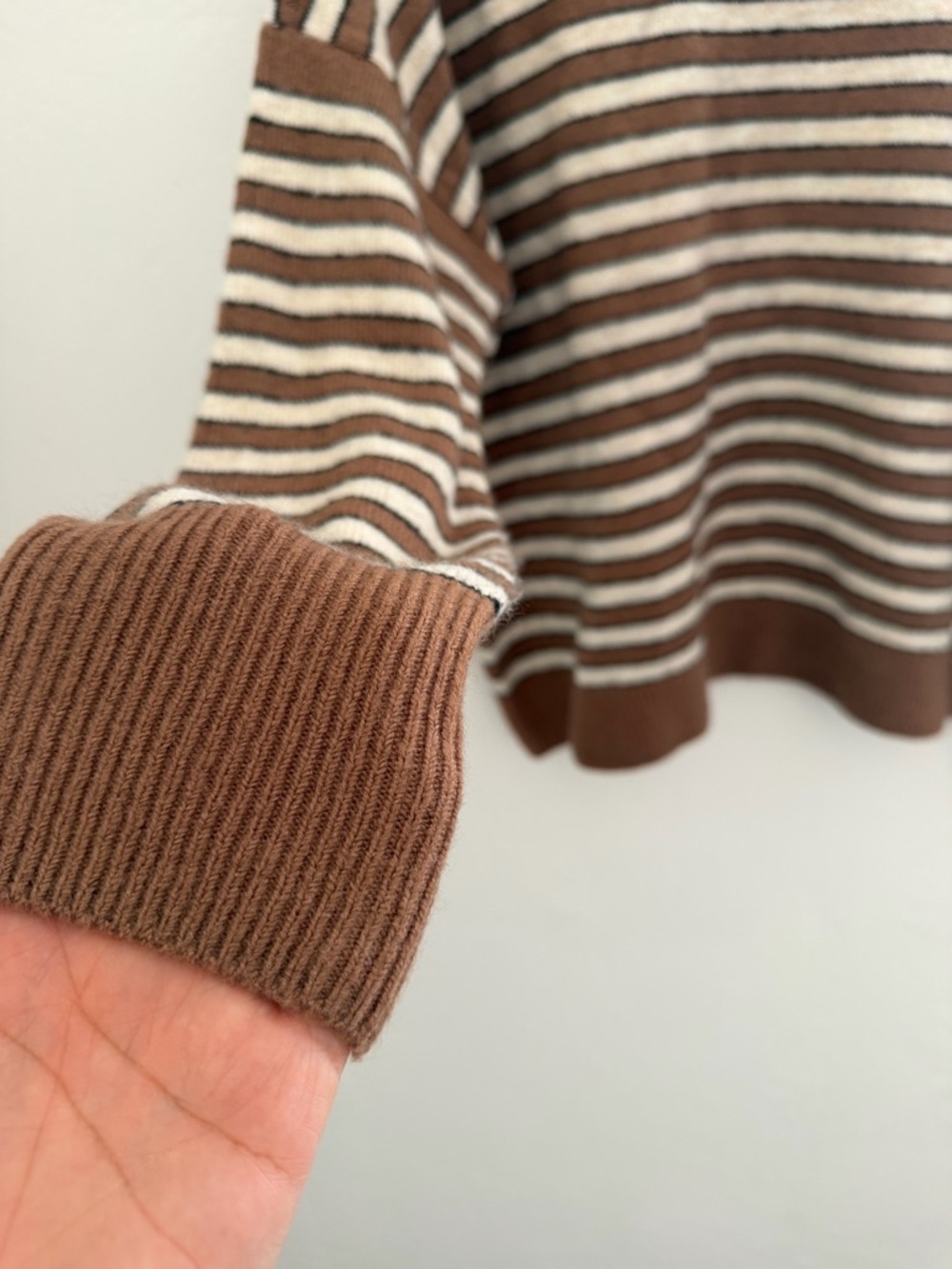 Halogen®Stripe Crewneck Sweater Medium - Picture 6 of 11